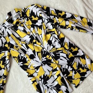Harve Benard yellow patterned jacket